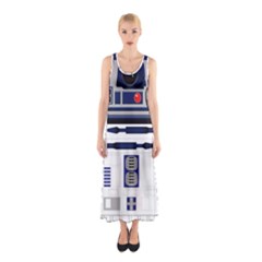 Robot R2d2 R2 D2 Pattern Sleeveless Maxi Dress