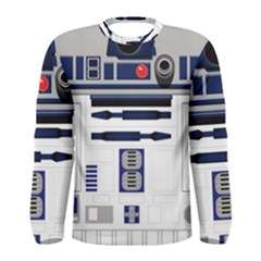 Robot R2d2 R2 D2 Pattern Men s Long Sleeve Tee