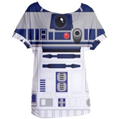 Robot R2d2 R2 D2 Pattern Women s Oversized Tee