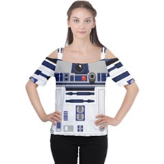 Robot R2d2 R2 D2 Pattern Cutout Shoulder Tee