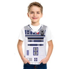 Robot R2d2 R2 D2 Pattern Kids  Basketball Tank Top