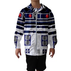 Robot R2d2 R2 D2 Pattern Kids  Hooded Windbreaker