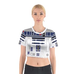 Robot R2d2 R2 D2 Pattern Cotton Crop Top by Jancukart