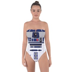 Robot R2d2 R2 D2 Pattern Tie Back One Piece Swimsuit by Jancukart