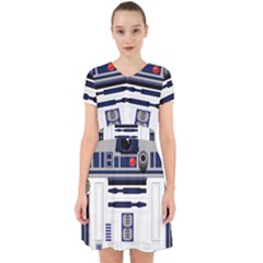 Robot R2d2 R2 D2 Pattern Adorable In Chiffon Dress by Jancukart