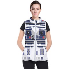 Robot R2d2 R2 D2 Pattern Women s Puffer Vest