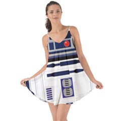 Robot R2d2 R2 D2 Pattern Love the Sun Cover Up