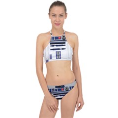 Robot R2d2 R2 D2 Pattern Racer Front Bikini Set