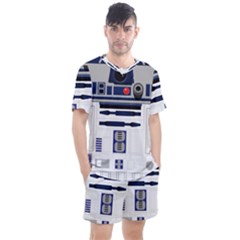 Robot R2d2 R2 D2 Pattern Men s Mesh Tee And Shorts Set