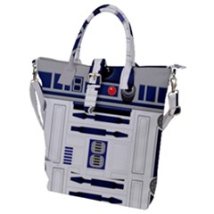 Robot R2d2 R2 D2 Pattern Buckle Top Tote Bag