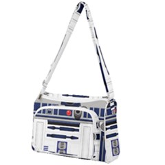 Robot R2d2 R2 D2 Pattern Front Pocket Crossbody Bag