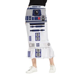 Robot R2d2 R2 D2 Pattern Maxi Fishtail Chiffon Skirt