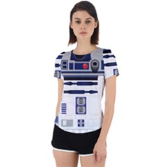 Robot R2d2 R2 D2 Pattern Back Cut Out Sport Tee