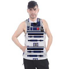 Robot R2d2 R2 D2 Pattern Men s Sleeveless Hoodie