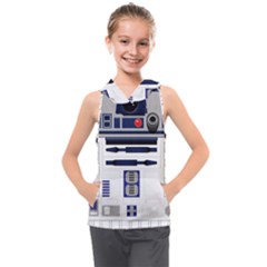 Robot R2d2 R2 D2 Pattern Kids  Sleeveless Hoodie