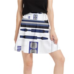 Robot R2d2 R2 D2 Pattern Waistband Skirt