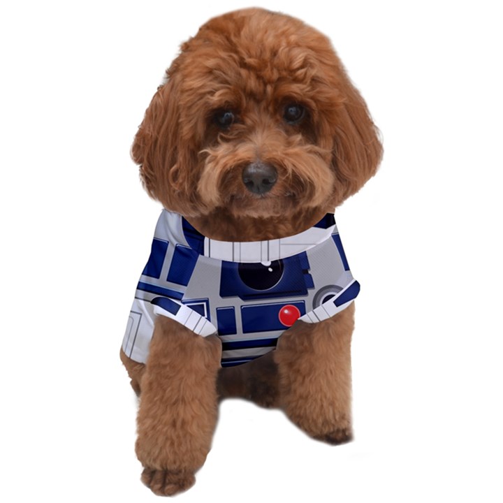 Robot R2d2 R2 D2 Pattern Dog T-Shirt