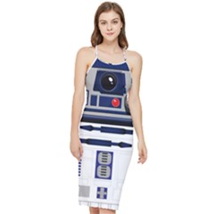 Robot R2d2 R2 D2 Pattern Bodycon Cross Back Summer Dress