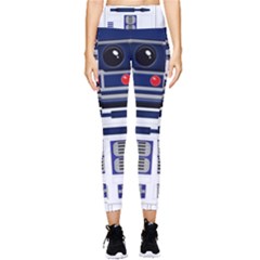 Robot R2d2 R2 D2 Pattern Pocket Leggings 