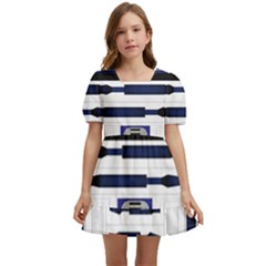 Robot R2d2 R2 D2 Pattern Kids  Short Sleeve Dolly Dress