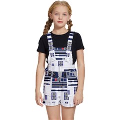 Robot R2d2 R2 D2 Pattern Kids  Short Overalls by Jancukart
