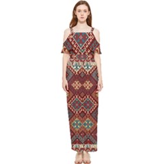 Armenian Carpet Draped Sleeveless Chiffon Jumpsuit by Gohar