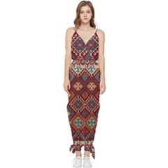 Armenian Carpet Sleeveless Tie Ankle Chiffon Jumpsuit by Gohar