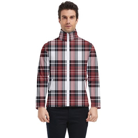 Red Black Plaid Men s Bomber Jacket by PerfectlyPlaid