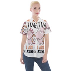 This Is My Human Costume I m An Axolotl Women s Short Sleeve Pocket Shirt