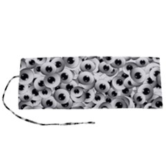 Eyes Drawing Motif Random Pattern Roll Up Canvas Pencil Holder (s) by dflcprintsclothing