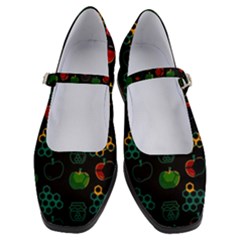 Apples Honey Honeycombs Pattern Women s Mary Jane Shoes by danenraven