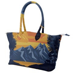 Illustration Landscape Nature Canvas Shoulder Bag