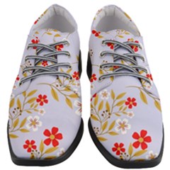 Illustration Pattern Flower Floral Women Heeled Oxford Shoes by Wegoenart