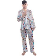 Medical Devices Men s Long Sleeve Satin Pajamas Set by SychEva