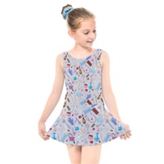 Medical Devices Kids  Skater Dress Swimsuit by SychEva