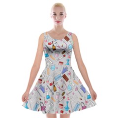 Medical Devices Velvet Skater Dress by SychEva