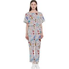 Medical Devices Batwing Lightweight Chiffon Jumpsuit by SychEva