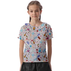 Medical Devices Kids  Frill Chiffon Blouse by SychEva