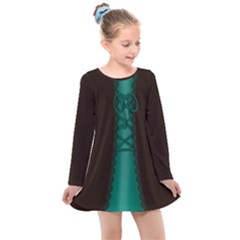 Renaissance  Kids  Long Sleeve Dress (chocolate)