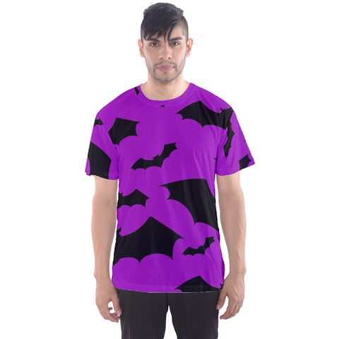 Goth Bats Purple Men s Sport Mesh Tee by GothicPunkNZ