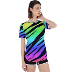 Tiger Rainbow Perpetual Short Sleeve T-shirt by GothicPunkNZ