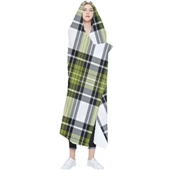 Olive Green Black Plaid Wearable Blanket (adult) by PerfectlyPlaid