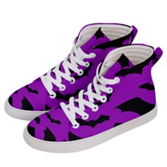 Bats Purple Black Women s Hi-top Skate Sneakers by GothicPunkNZ