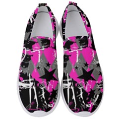 Pink Star Scene Kid Men s Slip On Sneakers