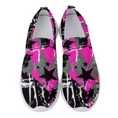 Pink Star Scene Kid Women s Slip On Sneakers by GothicPunkNZ