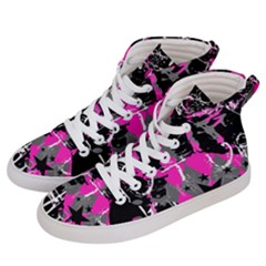 Pink Star Scene Kid Men s Hi-top Skate Sneakers