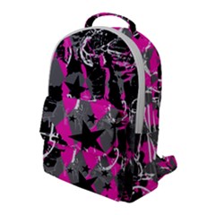 Pink Star Scene Kid Flap Pocket Backpack (large)