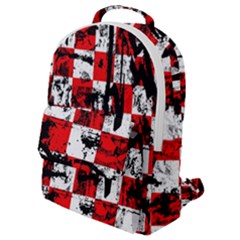 Red Checker Graffiti Flap Pocket Backpack (small) by GothicPunkNZ