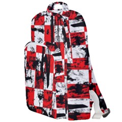 Red Checker Graffiti Double Compartment Backpack by GothicPunkNZ