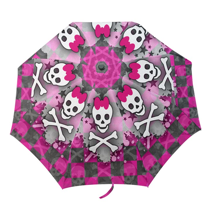 Princess Skull Heart Folding Umbrellas